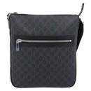 GUCCI GG Supreme Sherry Line Shoulder Bag PVC Black Silver 792081 Auth 188961-2
