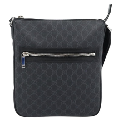GUCCI GG Supreme Sherry Line Shoulder Bag PVC Black Silver 792081 Auth 188961 - 0