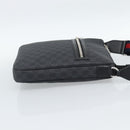 GUCCI GG Supreme Sherry Line Shoulder Bag PVC Black Silver 792081 Auth 188961-5