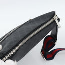 GUCCI GG Supreme Sherry Line Shoulder Bag PVC Black Silver 792081 Auth 188961-6
