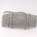 Miu Miu Hand Bag Leather 2way Light Blue Gold Auth 188963M-11