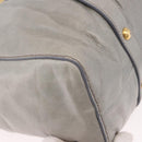 Miu Miu Hand Bag Leather 2way Light Blue Gold Auth 188963M-12