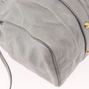 Miu Miu Hand Bag Leather 2way Light Blue Gold Auth 188963M-14