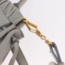 Miu Miu Hand Bag Leather 2way Light Blue Gold Auth 188963M-16