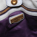 Miu Miu Hand Bag Leather 2way Light Blue Gold Auth 188963M-18