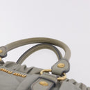 Miu Miu Hand Bag Leather 2way Light Blue Gold Auth 188963M-8