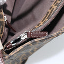 FENDI Zucca Canvas Mamma Baguette Shoulder Bag Black Brown Auth 188964V-23
