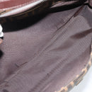 FENDI Zucca Canvas Mamma Baguette Shoulder Bag Black Brown Auth 188964V-25