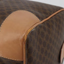 CELINE Macadam Canvas Boston Bag PVC Leather Brown Gold Auth 188967A-15