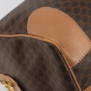 CELINE Macadam Canvas Boston Bag PVC Leather Brown Gold Auth 188967A-16