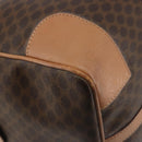 CELINE Macadam Canvas Boston Bag PVC Leather Brown Gold Auth 188967A-17