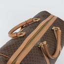 CELINE Macadam Canvas Boston Bag PVC Leather Brown Gold Auth 188967A-7