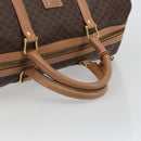CELINE Macadam Canvas Boston Bag PVC Leather Brown Gold Auth 188967A-8