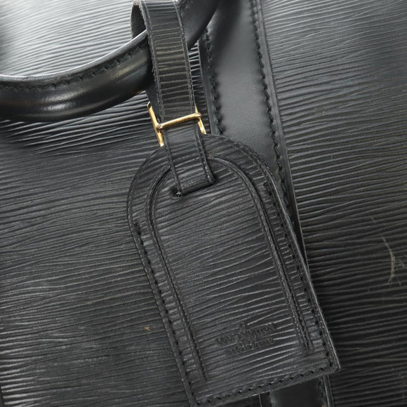 LOUIS VUITTON Epi Keepall 50 Boston Bag Noir M42962 LV Auth 188969V