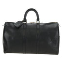 LOUIS VUITTON Epi Keepall 50 Boston Bag Noir M42962 LV Auth 188969V-13