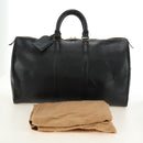 LOUIS VUITTON Epi Keepall 50 Boston Bag Noir M42962 LV Auth 188969V-12