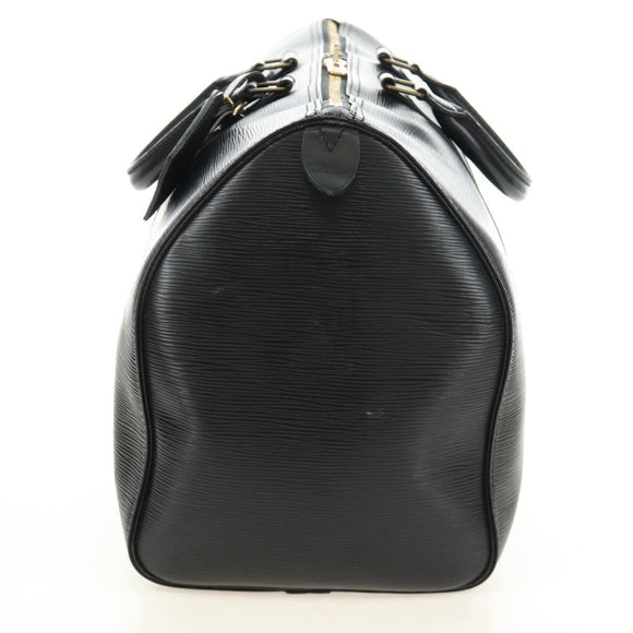 LOUIS VUITTON Epi Keepall 50 Boston Bag Noir M42962 LV Auth 188969V