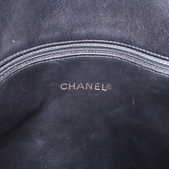 CHANEL COCO Mark Chain Shoulder Bag Leather Gold Black CC Auth 188970V