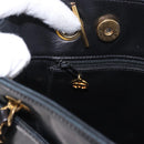 CHANEL COCO Mark Chain Shoulder Bag Leather Gold Black CC Auth 188970V-20