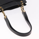 CHANEL COCO Mark Chain Shoulder Bag Leather Gold Black CC Auth 188970V-7