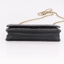CHANEL Matelasse Chain Shoulder Bag Caviar Skin Black Gold CC Auth 188972-10