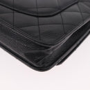 CHANEL Matelasse Chain Shoulder Bag Caviar Skin Black Gold CC Auth 188972-14
