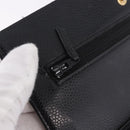 CHANEL Matelasse Chain Shoulder Bag Caviar Skin Black Gold CC Auth 188972-24