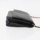 CHANEL Matelasse Chain Shoulder Bag Caviar Skin Black Gold CC Auth 188972-5