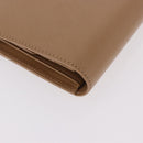 CARTIER Long Wallet Leather Beige Silver Gold Auth 188973-16