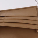 CARTIER Long Wallet Leather Beige Silver Gold Auth 188973-20