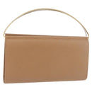CARTIER Long Wallet Leather Beige Silver Gold Auth 188973-1