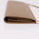 CARTIER Long Wallet Leather Beige Silver Gold Auth 188973-3