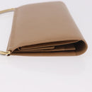 CARTIER Long Wallet Leather Beige Silver Gold Auth 188973-4
