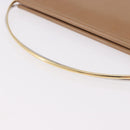 CARTIER Long Wallet Leather Beige Silver Gold Auth 188973-7