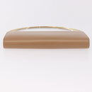 CARTIER Long Wallet Leather Beige Silver Gold Auth 188973-5