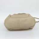 Miu Miu Hand Bag Leather 2way Beige Gold Auth 188974A-5