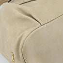 Miu Miu Hand Bag Leather 2way Beige Gold Auth 188974A-16