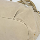 Miu Miu Hand Bag Leather 2way Beige Gold Auth 188974A-17