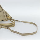 Miu Miu Hand Bag Leather 2way Beige Gold Auth 188974A-9