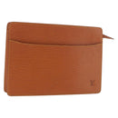 LOUIS VUITTON Epi Pochette Homme Bag Brown Zipangu Gold M52528 LV Auth 188977-1
