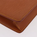 LOUIS VUITTON Epi Pochette Homme Bag Brown Zipangu Gold M52528 LV Auth 188977-7