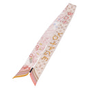 LOUIS VUITTON Bando BB Bon Voyage Scarf Silk Beige M96392 LV Auth 188982M-1