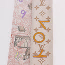 LOUIS VUITTON Bando BB Bon Voyage Scarf Silk Beige M96392 LV Auth 188982M-14