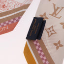 LOUIS VUITTON Bando BB Bon Voyage Scarf Silk Beige M96392 LV Auth 188982M-10