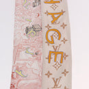 LOUIS VUITTON Bando BB Bon Voyage Scarf Silk Beige M96392 LV Auth 188982M-13