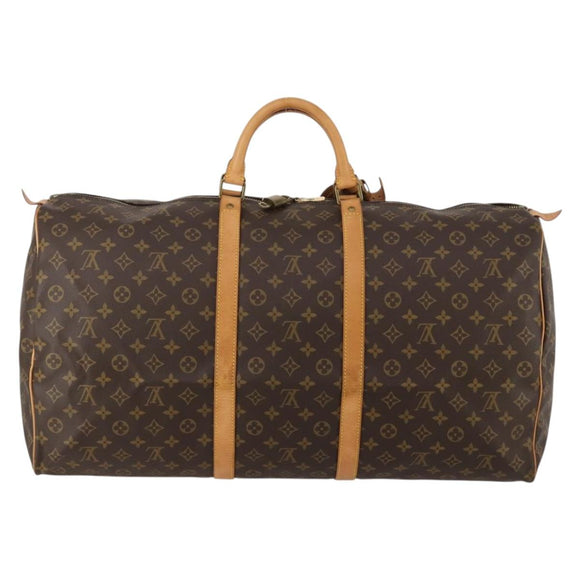 LOUIS VUITTON Monogram Keepall 60 Boston Bag M41422 LV Auth 188986A
