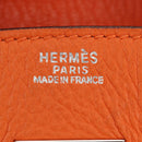 HERMES Birkin 30 Hand Bag Taurillon Clemence Leather Orange Silver Auth 188988SM-26