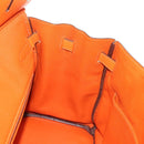 HERMES Birkin 30 Hand Bag Taurillon Clemence Leather Orange Silver Auth 188988SM-27