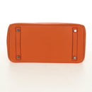 HERMES Birkin 30 Hand Bag Taurillon Clemence Leather Orange Silver Auth 188988SM-5