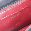 CHANEL Big Matelasse 34 Chain Shoulder Bag Lamb Skin Black Gold CC Auth 188990V-19